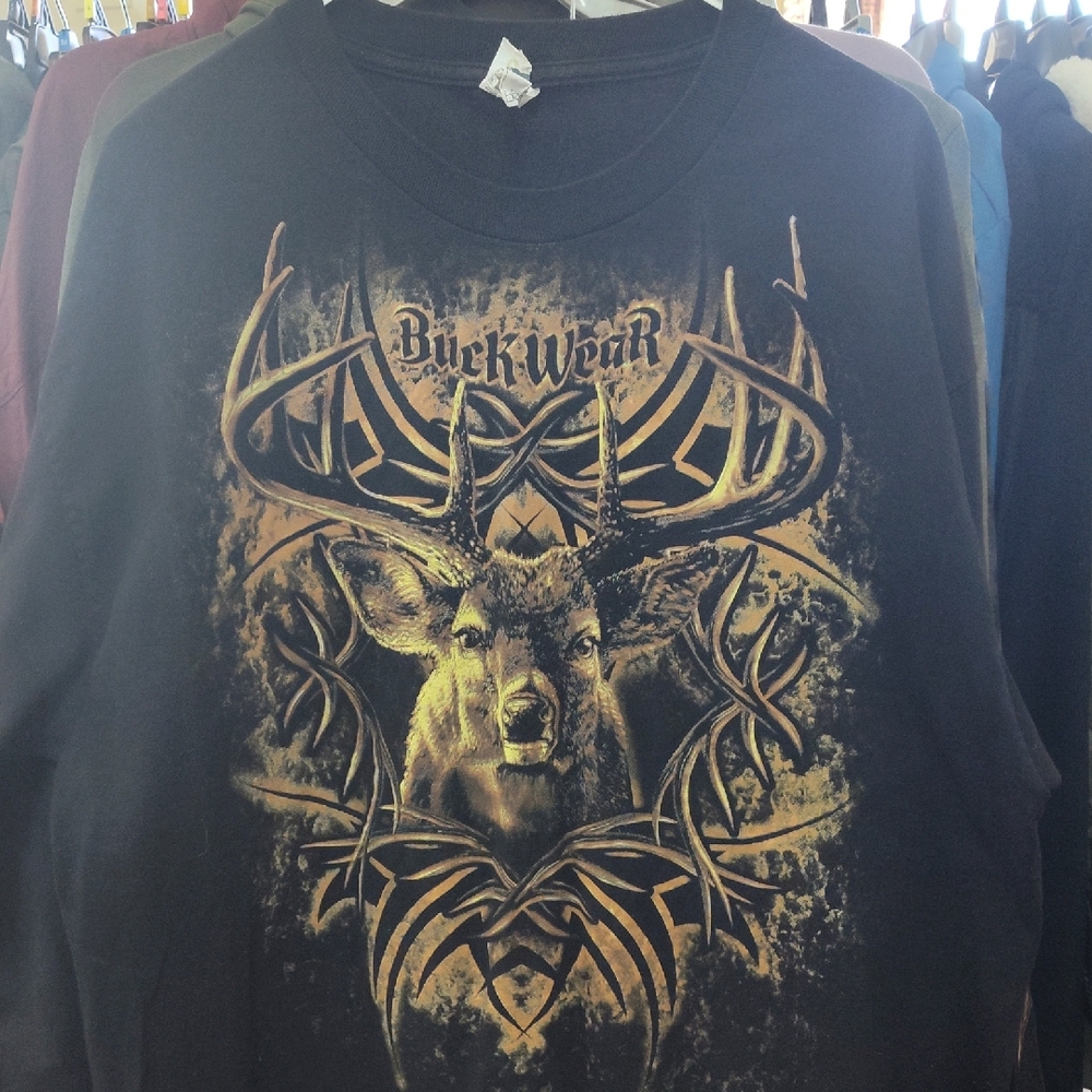 Buck Wear Black Deer Graphic long sleeve tee